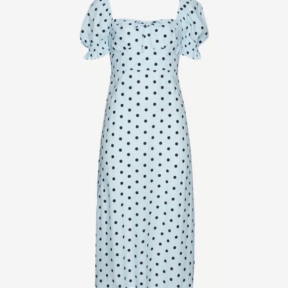 Faithfull the Brand Evelyn Dots Midi Dress US 8/Large - Picture 3 of 3